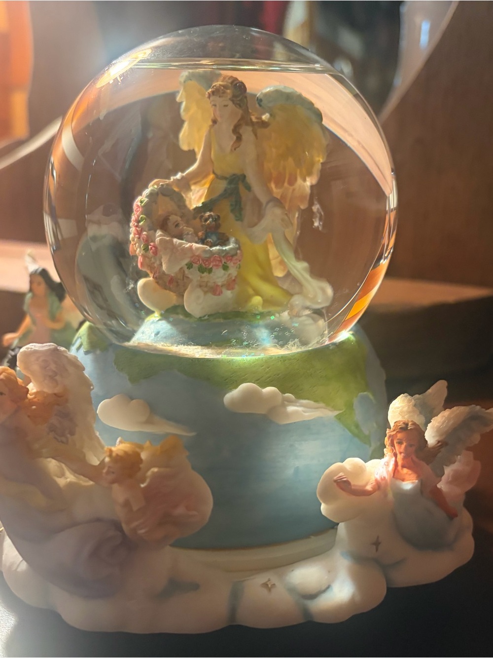Angel Music Snow Globe - 1990s San Francisco Music Box Company